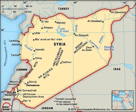 Syria. (via Brittanica)