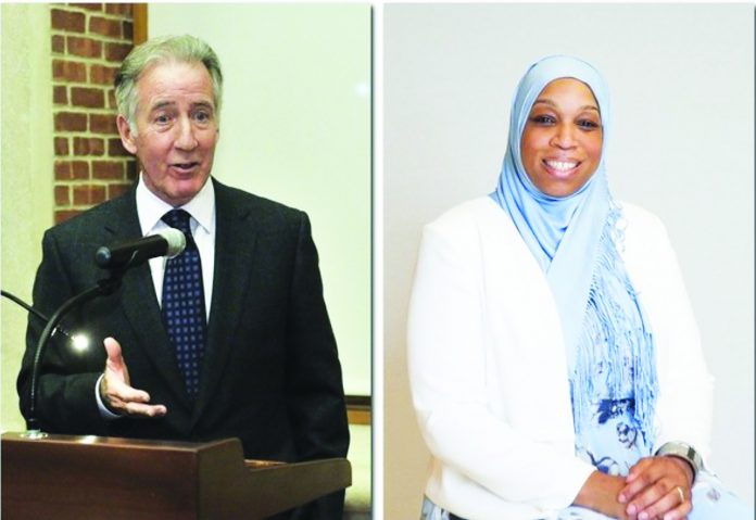 U.S. Rep. Richard Neal, D-Springfield, (left) and Springfield attorney Tahirah Amatul-Wadud (right) will face off in a September Democratic primary. (Republican file photos)