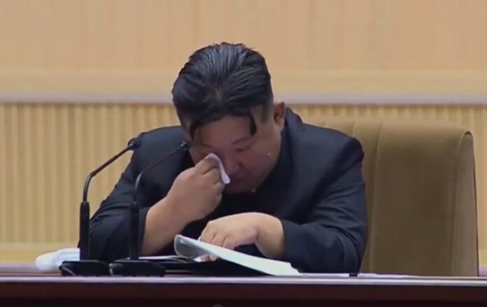 North Korean leader Kim Jong-Un reportedly cried while addressing the birth rate of the country. True?