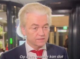 Geert Wilders is interviewed by RTL News. Credit: @RTLnieuws