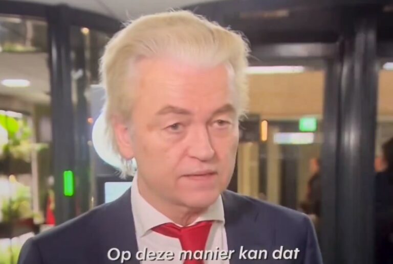 Geert Wilders is interviewed by RTL News. Credit: @RTLnieuws