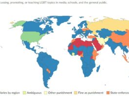 Worldwide status of censorship over LGBT. Equaldex (2023) via ourworldindata.org