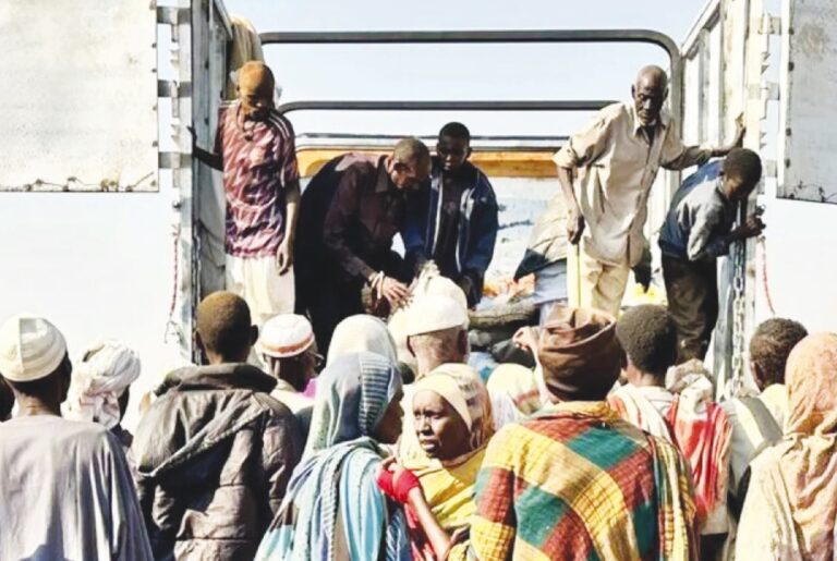 Displaced families from el-Fasher at a refugee camp where they have sought refuge from fighting between government forces and the RSF in Tawila, Darfur region, Oct. 31, 2025. Keystone / Norwegian Refugee Council