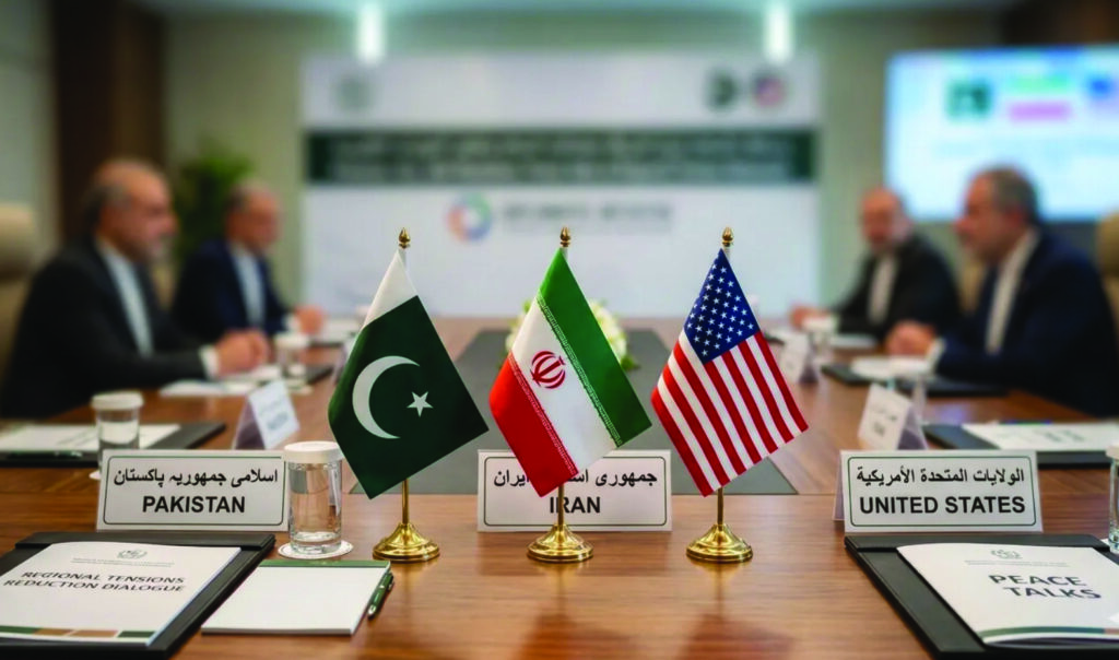 Flags from left to right Pakistan, Iran United States Photo Source: Voice of Emirates