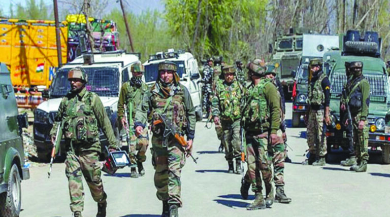 Indian troops deployed in IIOJK. Photo Source: Radio Pakistan